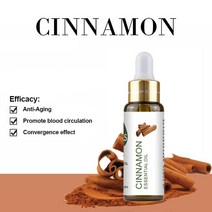 퓨어 천연 라벤더 에센셜 오일 디퓨저 10ml 유칼립투스 레몬 자스민 민트 제라늄 로즈 티 트리 아로마, [01] 10ml, [17] Cinnamon Oil