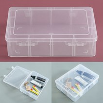 다용도 플라스틱 수납케이스 22X16 플라스틱케이스 PVC투명케이스 낚시용품수납