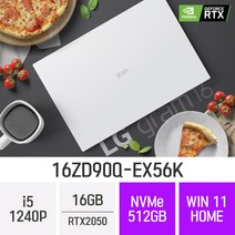 [오늘출발] LG전자 2022 그램 16 16ZD90Q-EX56K - 무선마우스 증정, Win11 Home, 16GB, 512GB