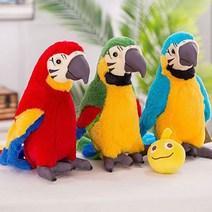 따라쟁이 앵무새 말을따라하는 앵무새인형, 그린, 20cm