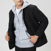 나인앤나인 물결 스냅 패딩 점퍼