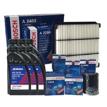 스포티지 더 볼드 QL 1.7 eVGT 디젤 ACDelco 합성유 엔진오일 5W30(6L) + 보쉬 오일필터(O0098)+에어필터(A2654) 세트
