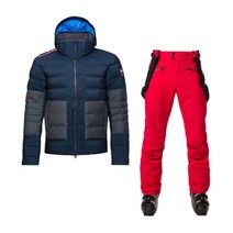 로시놀 쉬크 스키복 1819 ROSSIGNOL HIVER DOWN JKT ECLIPSE + CLASSIQUE PT CARMIN