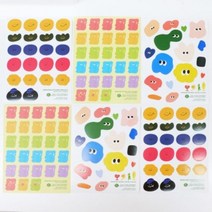 벌룬프렌즈 리무버블 스티커 3종 스마일리, 1개, 단품