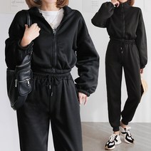 [쏭스타일] Long크롭집업세트(기모)