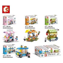 반려동물입양카페 숲속캠퍼밴과요트 해변놀이공원 야생동물구조 놀이공원 여름워터파크 우정트리하우스 글램핑 비행기 해변글램핑 학교 레고 프렌즈 호환 블록, [센바오 601101-04 풀세트] 스팟