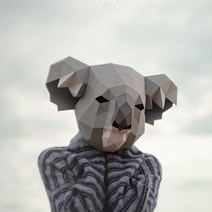 종이가면 페이퍼크래프트 도안 3D 모형 접기 DIY 페이퍼토이 산타클로스 미키마우스 코알라 늑대 기린, D + 일반타입