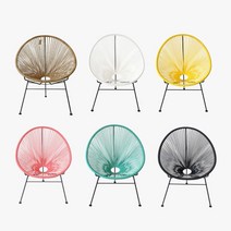 디자인체어 1087 아카풀코라운드 (6 color), 화이트