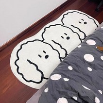귀여운 고양이 침대 옆 담요 램스울 카펫 침실 창호 매트 거실 캐릭터 아동방 스퀴즈 주문 제작