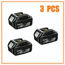 호환 Makita-18V 100% 충전식 전동 공구 배터리 LED 리튬 이온 교체 LXT BL1860B BL1860 BL1850 6000mAh 18V 6.0Ah, [02] 6.0AH-2PCS