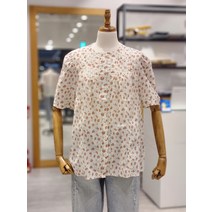 패턴 블라우스 T224MBL303W