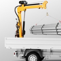 이동식 미니크레인 리프트카 접이식 컨베어탱크형 리프트 중기 소형 운반기 전동지게차 스태커, 12V1톤유압수동회전