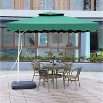 특대형 고급 야외 사각 파라솔 대형 그늘막 옥상 정원 용 꺽임 낚시 해변 비치 캠핑 횡단보도, 아이보리