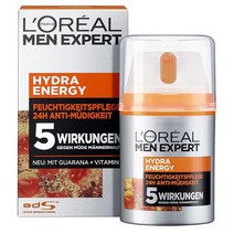 50대영양크림 레티놀 주름 나이트 수분크림 로레알 Men Expert 페이스 Care for 과라나 비타민 C 크림 Hydra Energy Moisturizing 24H, 단일수량