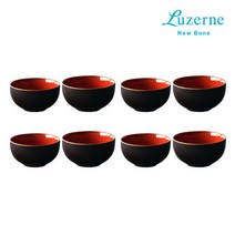 루전 [루전] 러스틱 레드 4인 공기 대접 세트, 단품없음