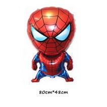 스파이더맨 테마 어린이 생일 용품 3D 그레이트 스파이더 호일 풍선 일회용 식기 냅킨 컵 파티 장식, [01] 기타 (ae˚) frequ, [15] Human Balloon -1pcs