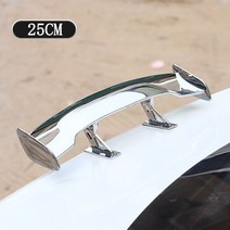 자동차 유니버설 미니 스포일러 꼬리 날개 탄소 섬유 보기 미니 수정 꼬리 날개 모델 자동 스타일링 장식 자동차 액세서리, 25cm-실버
