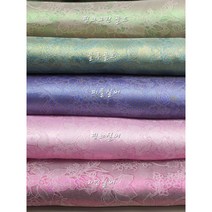 한복원단 깨끼 원단 은해랑 5종, 핑크그린 골드