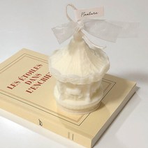 F5NATURE 회전목마캔들 메리고라운드 오브제캔들 디자인 향초 필라왁스 인테리어소품 홈데코, 12.우드세이지앤씨솔트