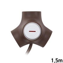 컬러풀 익스텐디드 USB 3구 멀티탭 1.5M 카페 콘센트 사무실, 레드