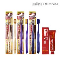 에비스칫솔 더프리미엄케어 3개 민트비타치약 스트롱 40g 1개, 단품