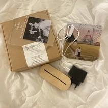 LED 주문제작 사진 드로잉 아크릴 무드등[집들이 기념일 커플 친구 선물], 어댑터추가