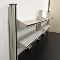 실험실 약품 보관 선반 과학실 벽면 시약 랙 실험대, free, 중간 프레임 1400x300x1000(3층)