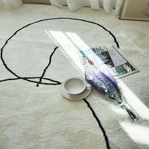 눈사람 패턴 기하학 노르딕 디자인 사계절 러그