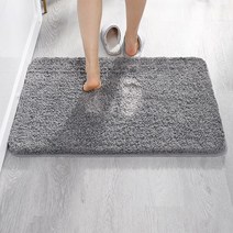 FASEN 융모 클래식 빨아쓰는 호텔 주방 욕실 타월 발매트 먼지없는 워셔블 사계절 코지 소프트 솔리드 발매트, DD-1.그레이