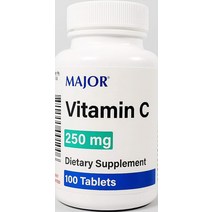 수입비타민 직구비타민 주요 C 250 mg 아스코르브산 정제 100 CT