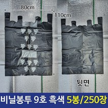 일반비닐봉투 9호 비닐봉지 흑색 5묶음 250장