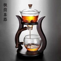 WARM티메이커 쇠구슬 자석 찻잔세트 차주전자 선물용, 대나무 자궁 전구 차 세트
