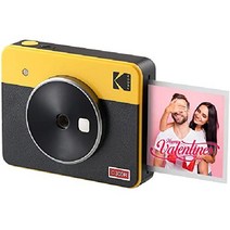 코닥 미니 샷 3 레트로 4PASS 2-in-1 즉석 카메라 및 포토 프린터 필름, 노란색, 프린터 + 8매