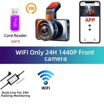 DVR 대시 캠 와이파이 자동차 카메라 센서 비디오 레코더 후면보기 듀얼 렌즈 사이클, 24hwifi 단일 카메라, 16g