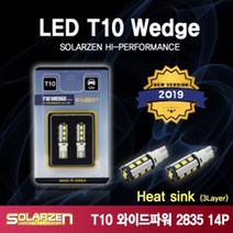 쏠라젠 19년형 T10 2835 와이드파워 LED 미등 3단
