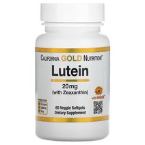 캘리포니아 골드 뉴트리션 CGN 루테인 지아잔틴 20mg 120 베지 소프트젤 마리골드 매리골드 메리골드 꽃 추출물 글루텐프리 NonGMO