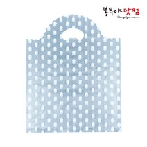 봉투야닷컴 HDPE 35호 (35x44cm) 100장 비닐쇼핑백 비닐봉투 옷봉투 의류봉투 손잡이봉투 링봉투, 레이스도트-투명