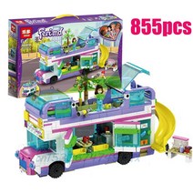 친구 시리즈 블록 우정 버스 호환 41395 빌딩 크리스마스 완구 소녀 아이, [01] Paper instructions, [03] without box3