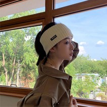 모던 여대생패션 겨울터번 니트헤어밴드 잔머리헤어 운동패션 스키