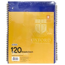 옥스포드 3공 절취스프링 노트 6권 세트 120매 279X216(mm)