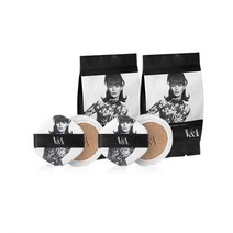 V&A 롱 웨어 쿠션 파운데이션 매트 리필 2개 기획세트, 호수:01 페어 아이보리 15g 리필 2개, 단품