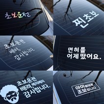 SY팩토리 심플한 초보운전 10종 스티커 [사은품 증정], 6.이모티콘심플형, 2.홀로그램