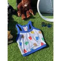 뚠뚜난나 팡팡크롭티 기능성 해충방지옷 크롭나시 강아지옷 (S - 2XL 3XL), 3XL, 화이트