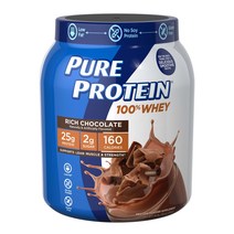Pure Protein 퓨어프로틴 100% 웨이 프로틴 파우더 Rich 초콜렛맛 25g 1.75 lb