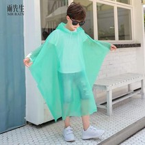 PVC 비옷 레인 코트 후드 판초 레인웨어 남녀 공용 방수 투명, 06 for kids