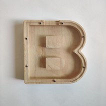 미니 저금통 금고 돼지 지폐 모양의 나무 동전 절약 항아리 저장 탱크 나무 기념품 공예, B