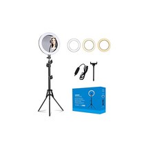 13인치 링라이트 삼각대 거치대와 휴대전화 홀더 포함 조광 기능이 있는 LED 링 라이트 사진 메이크업 유튜브 영상용 셀카링 3개의 모드 iPhone Android 지원 13, 상세페이지 참조