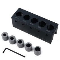 건설 공구 목수 Woodworking 4mm-10mm Pocket Hole Doweling Jig Self-centering Vertical Drilling Guide, 01 Black