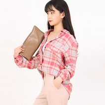 페이퍼먼츠 여성용 부드러운 러블리 캐주얼 체크 셔츠 13689