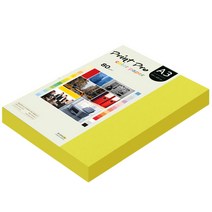 종이문화 프린트 프로 칼라 복사용지 No 08 브라이트옐로우 80g, A3, 250매